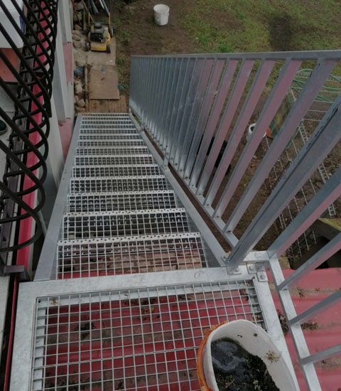 Entrance stairs to the house.